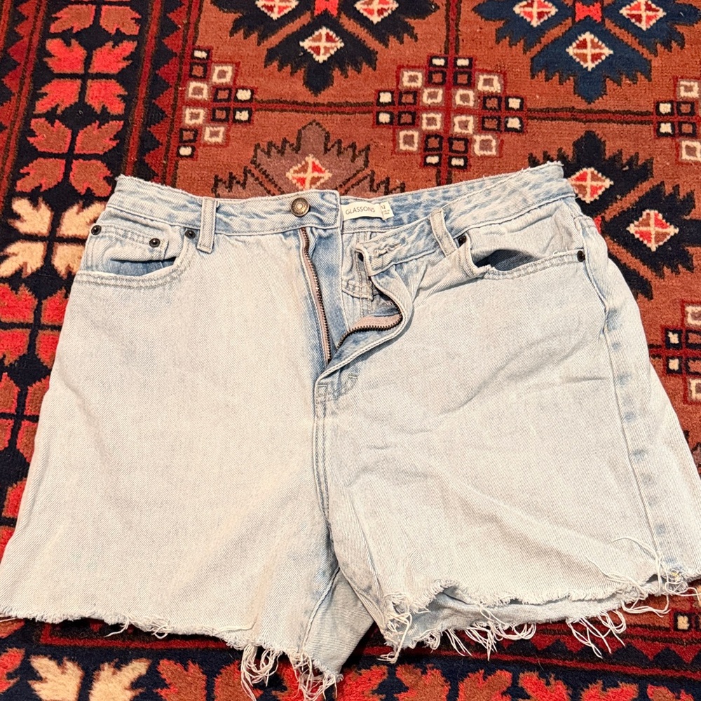Glassons Light Blue Denim Women Shorts